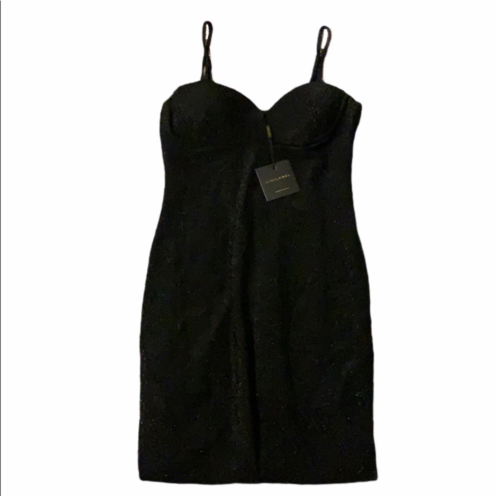 NWT JLUXLABEL Black Semi Sparkle Midi Dress